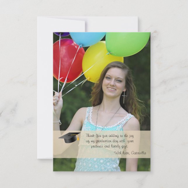 Abschluss-Transparente Fotokarte Ankündigung (Vorderseite)