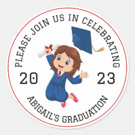 Abschluss Umschlag Aufkleber