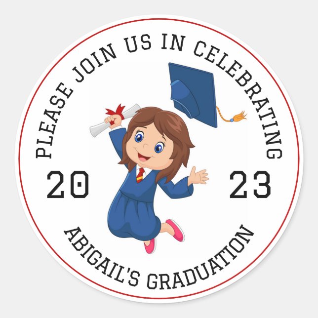 Abschluss Umschlag Aufkleber (Vorderseite)