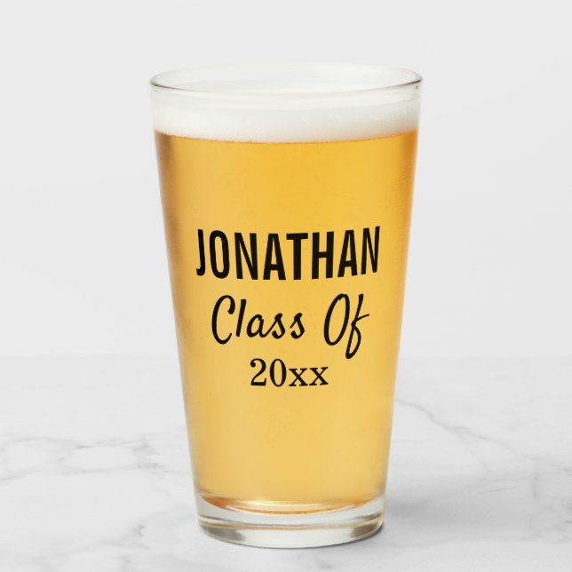 Abschluss Uni Graduate Moderne Typografie Glas (Vorne (Gefüllt))