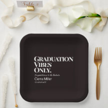 Abschluss Vibes only Paper Plate