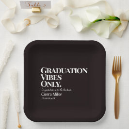 Abschluss Vibes only Paper Plate Pappteller