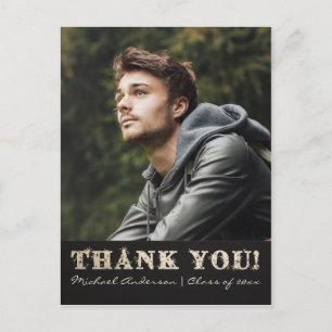 Abschluss Vielen Dank, Postkarte Gold