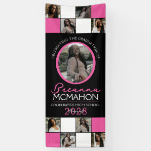 Abschluss Vinyl für Schwarz-Rosa-Schwarz-Fotolack Banner