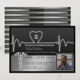 Abschluss von männlichen Krankenschwestern - FOTO  Einladung