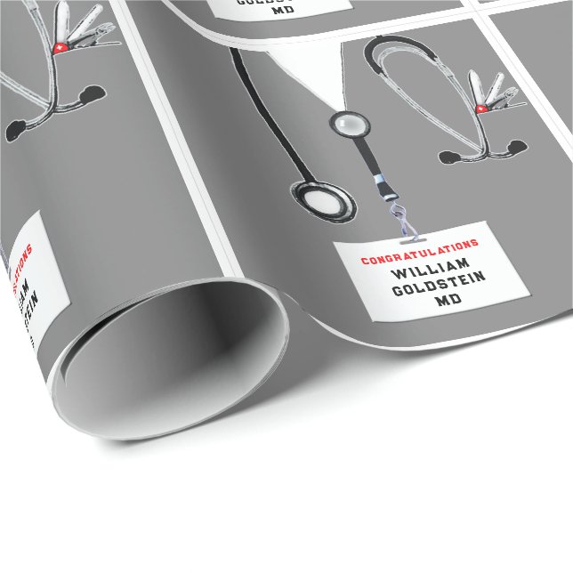 Abschluss von Medizinschulen - Geschenkpapier (Rolleneckpunkt)