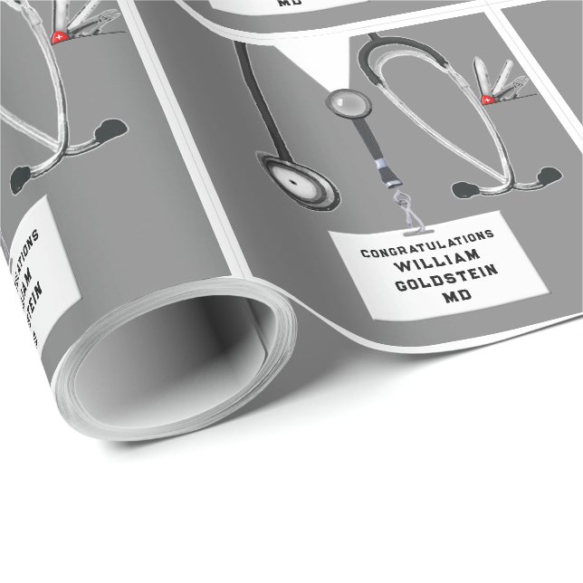 Abschluss von Medizinschulen - Geschenkpapier (Rolleneckpunkt)