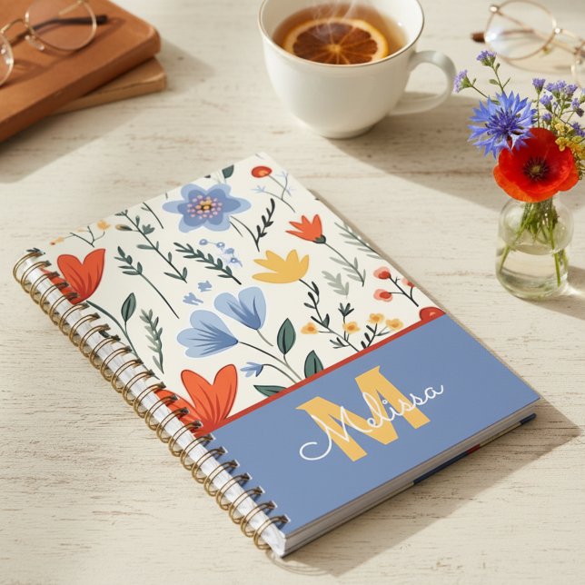 Abschluss Wildblumen Botanische Blumen Planer (Colorful wildflower planner for graduation — perfect gift idea for students or teachers)