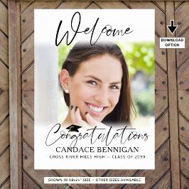 Abschluss Willkommen 1 Foto Script Herzlichen Glüc Poster