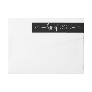 Abschluss Wraparound Black Return Address Label