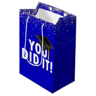 Abschluss "You done It Sign with Confetti" Mittlere Geschenktüte