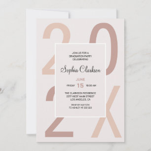 Abschluss Zahl Typography  Einladung