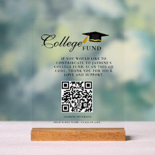 Abschluss zur Unterzeichnung des QR-Kodex für Mini Acrylschild
