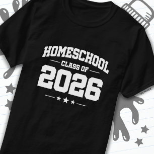 Abschluss Zurück zur Zuhause School 2026 T-Shirt