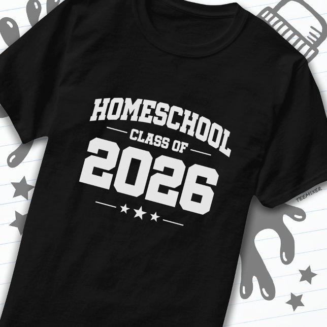 Abschluss Zurück zur Zuhause School 2026 T-Shirt (Von Creator hochgeladen)