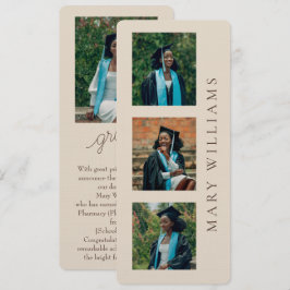 Abschlussankündigung Anpassbare Fotos & Text Karte