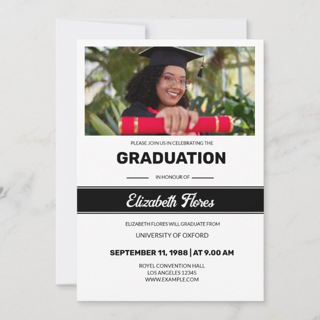 Abschlussanzeigen-Vorlage Ankündigung (Vorderseite)