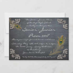 Abschlussball Älter-Junior, Tafel, editable, Einladung