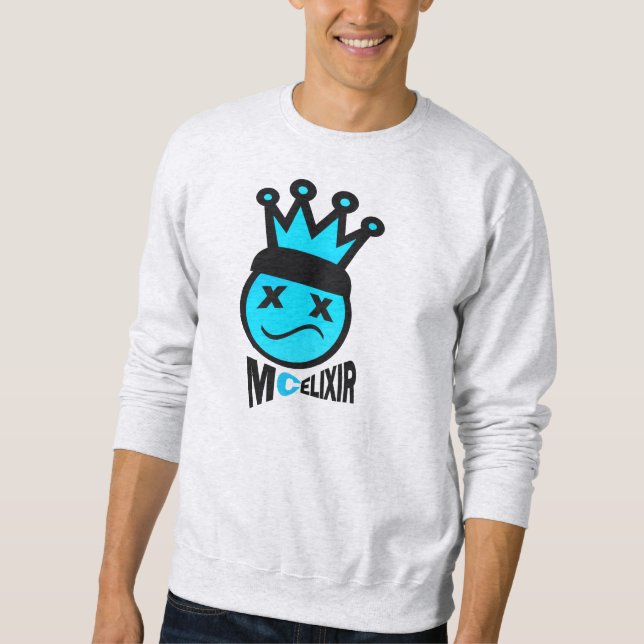 Abschlussball-König Signature Logo - Ozean-Blau Sweatshirt (Vorderseite)