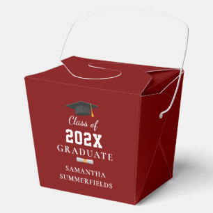 Abschlussfeier 2026 Party Minimalistisch Anpassbar Geschenkschachtel