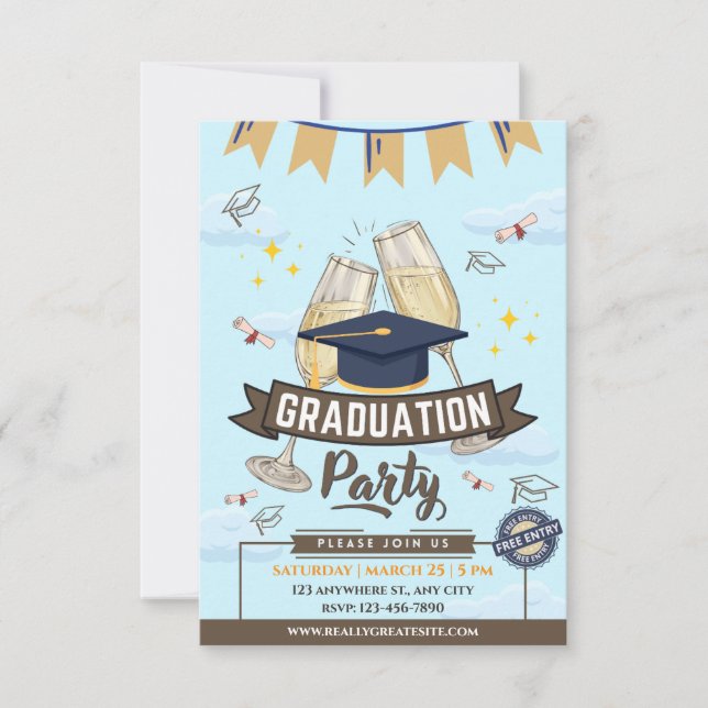 Abschlussfeier Abitur 2026 Einladung (Vorderseite)