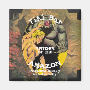 Abschlussfeier Barbecue Tiki Bar Amazon Magnet