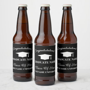 Abschlussfeier Bierflaschenetiketten mit Namen des Bierflaschenetikett
