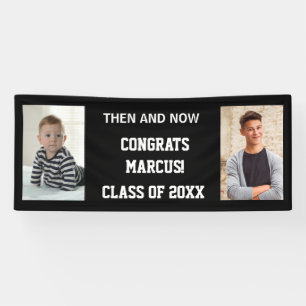 Abschlussfeier Damals Jetzt Baby Foto Herzlichen G Banner