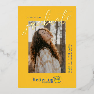 Abschlussfeier der Kettering University Folieneinladung