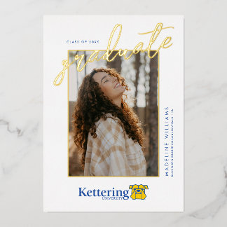 Abschlussfeier der Kettering University Folieneinladung
