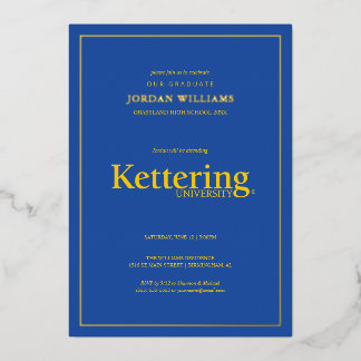 Abschlussfeier der Kettering University Folieneinladung