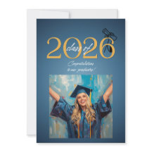 Abschlussfeier der Klasse 2026 Modernes Blau &
