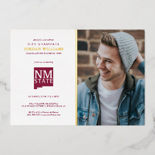 Abschlussfeier der New Mexico State University Folieneinladung