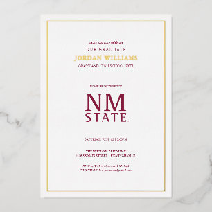 Abschlussfeier der New Mexico State University Folieneinladung