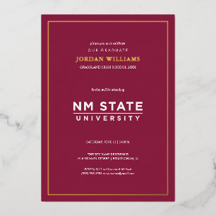 Abschlussfeier der New Mexico State University Folieneinladung