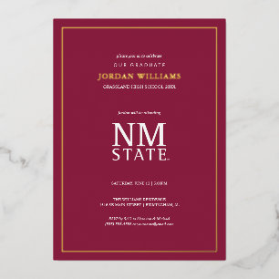 Abschlussfeier der New Mexico State University Folieneinladung