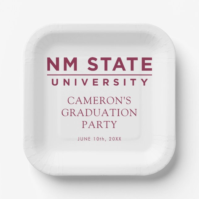 Abschlussfeier der New Mexico State University Pappteller (Vorderseite)