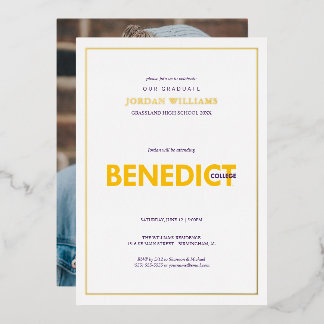 Abschlussfeier des Benedict College Folieneinladung