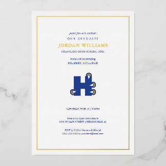 Abschlussfeier des Hilbert College Folieneinladung