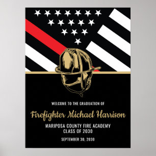 Abschlussfeier Feuerwehrmann Begrüßung Feuerwehr Poster
