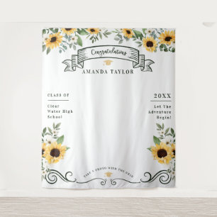 Abschlussfeier Fotobox Sonnenblumen-Wandteppich Wandteppich