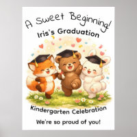 Abschlussfeier für Kinder mit Fuchs, Bär und Hase