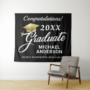 Abschlussfeier Goldene Mütze Benutzerdefinierte Rü Wandteppich