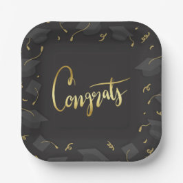 Abschlussfeier Gratulation Pappteller