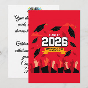 Abschlussfeier-Karte für die Klasse 2026  Karte