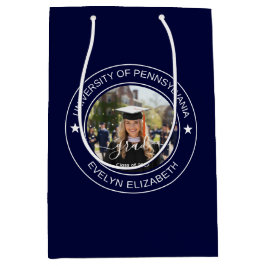 Abschlussfeier Klassischer Stil Navy Mittlere Geschenktüte