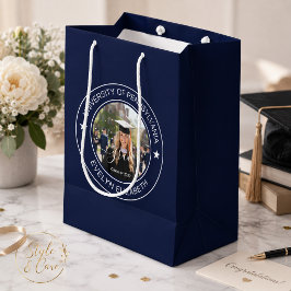 Abschlussfeier Klassischer Stil Navy Mittlere Geschenktüte