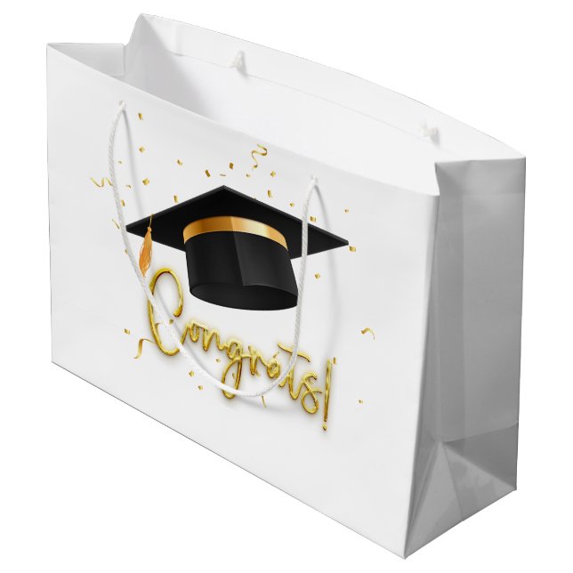Abschlussfeier-Kollektion Große Geschenktüte (Rückseite Schrägansicht)
