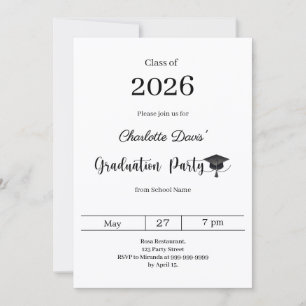 Abschlussfeier moderne Klasse 2026 Einladung