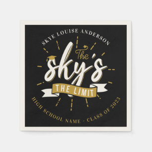 Abschlussfeier Sky's the Limit Abitur Serviette